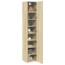skab 40x42,5x225 cm smalt konstrueret træ sonoma-eg