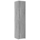 skab 40x42,5x225 cm smalt konstrueret træ grå sonoma-eg