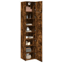 skab 45x42,5x225 cm smalt konstrueret træ røget egetræsfarve