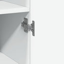 skab 50x42,5x225 cm smalt konstrueret træ hvid