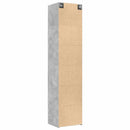 skab 50x42,5x225 cm smalt konstrueret træ betongrå