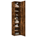 skab 50x42,5x225 cm smalt konstrueret træ røget egetræsfarve