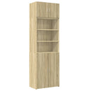 skab 70x42,5x225 cm smalt konstrueret træ sonoma-eg