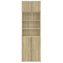 skab 70x42,5x225 cm smalt konstrueret træ sonoma-eg