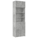 skab 70x42,5x225 cm smalt konstrueret træ betongrå