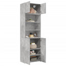 skab 70x42,5x225 cm smalt konstrueret træ betongrå