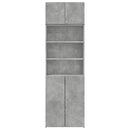 skab 70x42,5x225 cm smalt konstrueret træ betongrå