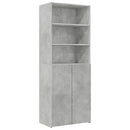 skab 70x42,5x225 cm smalt konstrueret træ betongrå