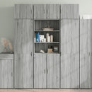 skab 70x42,5x225 cm konstrueret træ grå sonoma-eg