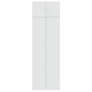 opbevaringsskab 70x42,5x225 cm konstrueret træ hvid