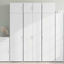 opbevaringsskab 70x42,5x225 cm konstrueret træ hvid