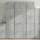 skab 70x42,5x225 cm smalt konstrueret træ betongrå