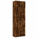 skab 70x42,5x225 cm konstrueret træ røget egetræsfarve