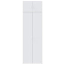 opbevaringsskab 70x42,5x225 cm konstrueret træ hvid