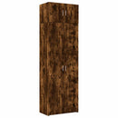 skab 70x42,5x225 cm konstrueret træ røget egetræsfarve