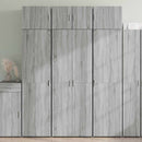 skab 70x42,5x225 cm konstrueret træ grå sonoma-eg