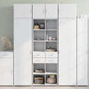 opbevaringsskab 70x42,5x225 cm konstrueret træ hvid
