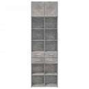 skab 70x42,5x225 cm smalt konstrueret træ betongrå