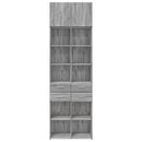 skab 70x42,5x225 cm konstrueret træ grå sonoma-eg