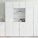 opbevaringsskab 80x42,5x225 cm konstrueret træ hvid