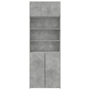 skab 80x42,5x225 cm konstrueret træ betongrå