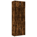 skab 80x42,5x225 cm konstrueret træ røget egetræsfarve