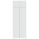 opbevaringsskab 80x42,5x225 cm konstrueret træ hvid