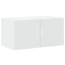 opbevaringsskab 80x42,5x225 cm konstrueret træ hvid