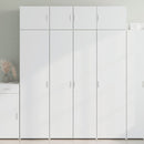opbevaringsskab 80x42,5x225 cm konstrueret træ hvid