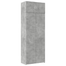 skab 80x42,5x225 cm konstrueret træ betongrå