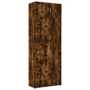 skab 80x42,5x225 cm konstrueret træ røget egetræsfarve
