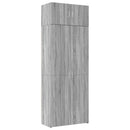 skab 80x42,5x225 cm konstrueret træ grå sonoma-eg