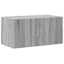 skab 80x42,5x225 cm konstrueret træ grå sonoma-eg