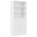 skab 80x42,5x249 cm konstrueret træ hvid