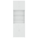 skab 80x42,5x249 cm konstrueret træ hvid