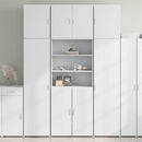 skab 80x42,5x249 cm konstrueret træ hvid