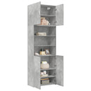 skab 80x42,5x249 cm konstrueret træ betongrå