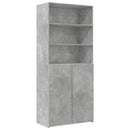 skab 80x42,5x249 cm konstrueret træ betongrå