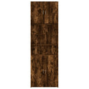 skab 80x42,5x249 cm konstrueret træ røget egetræsfarve