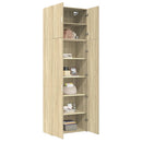 skab 80x42,5x249 cm konstrueret træ sonoma-eg