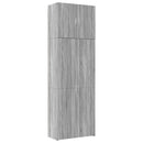skab 80x42,5x249 cm konstrueret træ grå sonoma-eg