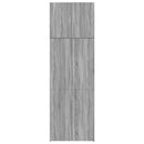 skab 80x42,5x249 cm konstrueret træ grå sonoma-eg