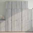 skab 80x42,5x249 cm konstrueret træ grå sonoma-eg