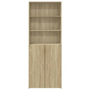 skab 70x42,5x185 cm konstrueret træ sonoma-eg