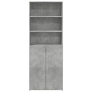 skab 70x42,5x185 cm konstrueret træ betongrå