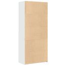 skab 80x42,5x185 cm konstrueret træ hvid