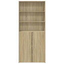 skab 80x42,5x185 cm konstrueret træ sonoma-eg