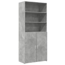 skab 80x42,5x185 cm konstrueret træ betongrå