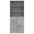 skab 80x42,5x185 cm konstrueret træ betongrå