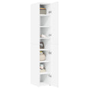 reol 30x42,5x185 cm konstrueret træ hvid